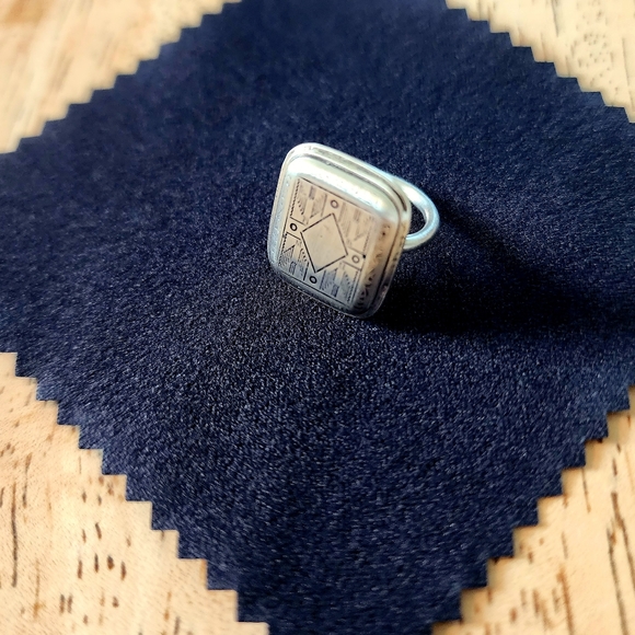 Handmade Art Deco Sterling Silver Pinkie Ring, size 3.5 - Picture 2 of 6